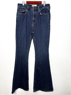 Free People High Rise Dark Wash Flare Jeans 29